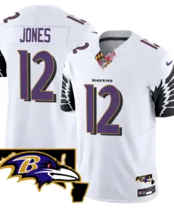 Baltimore Ravens Nike Maryland Patch Vapor Limited Stitched Jersey V3 - Purple - Image 26