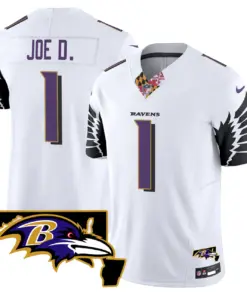 Baltimore Ravens Nike Maryland Patch Vapor Limited Stitched Jersey V3 - Purple - Image 27