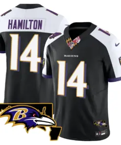 Baltimore Ravens Nike Maryland Patch Vapor Limited Stitched Jersey V3 - Purple - Image 31