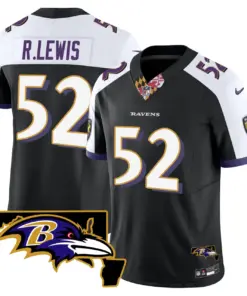 Baltimore Ravens Nike Maryland Patch Vapor Limited Stitched Jersey V3 - Purple - Image 33