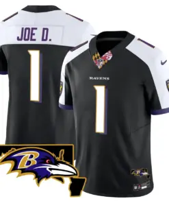 Baltimore Ravens Nike Maryland Patch Vapor Limited Stitched Jersey V3 - Purple - Image 36