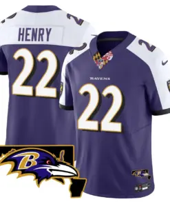 Baltimore Ravens Nike Maryland Patch Vapor Limited Stitched Jersey V3 - Purple - Image 37