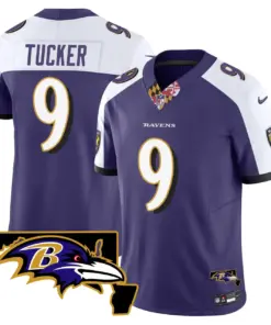 Baltimore Ravens Nike Maryland Patch Vapor Limited Stitched Jersey V3 - Purple - Image 39