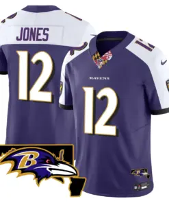 Baltimore Ravens Nike Maryland Patch Vapor Limited Stitched Jersey V3 - Purple - Image 44