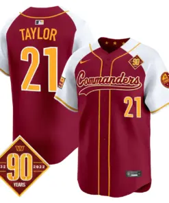 Washington Commanders Nike 90th Anniversary Patch Vapor Premier Limited Stitched Jersey - Maroon - Image 6