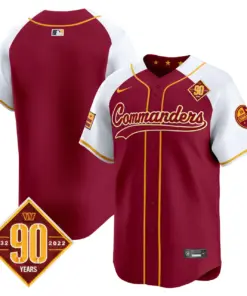 Washington Commanders Nike 90th Anniversary Patch Vapor Premier Limited Stitched Jersey - Maroon - Image 8