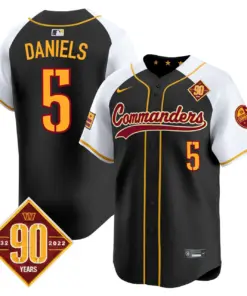 Washington Commanders Nike 90th Anniversary Patch Vapor Premier Limited Stitched Jersey - Maroon - Image 9