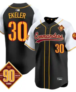 Washington Commanders Nike 90th Anniversary Patch Vapor Premier Limited Stitched Jersey - Maroon - Image 11