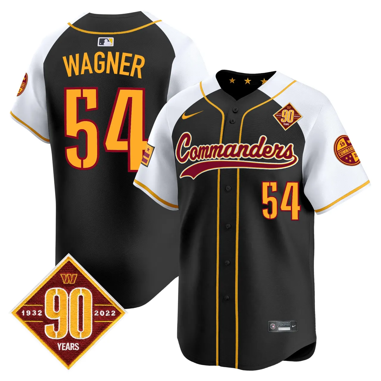 Washington Commanders Nike 90th Anniversary Patch Vapor Premier Limited Stitched Jersey - Maroon - Image 12