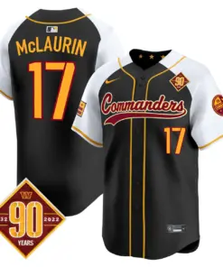 Washington Commanders Nike 90th Anniversary Patch Vapor Premier Limited Stitched Jersey - Maroon - Image 13