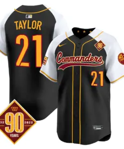 Washington Commanders Nike 90th Anniversary Patch Vapor Premier Limited Stitched Jersey - Maroon - Image 14