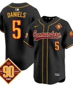 Washington Commanders Nike 90th Anniversary Patch Vapor Premier Limited Stitched Jersey - Maroon - Image 17