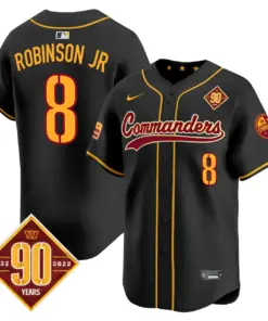 Washington Commanders Nike 90th Anniversary Patch Vapor Premier Limited Stitched Jersey - Maroon - Image 18