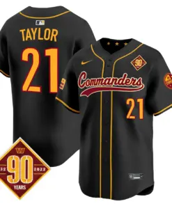 Washington Commanders Nike 90th Anniversary Patch Vapor Premier Limited Stitched Jersey - Maroon - Image 22