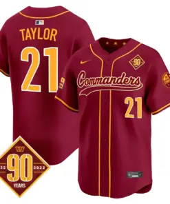 Washington Commanders Nike 90th Anniversary Patch Vapor Premier Limited Stitched Jersey - Maroon - Image 30