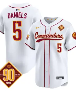 Washington Commanders Nike 90th Anniversary Patch Vapor Premier Limited Stitched Jersey - Maroon - Image 33