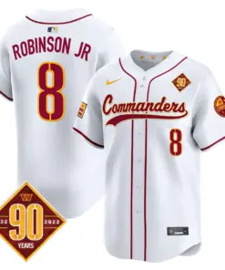 Washington Commanders Nike 90th Anniversary Patch Vapor Premier Limited Stitched Jersey - Maroon - Image 34