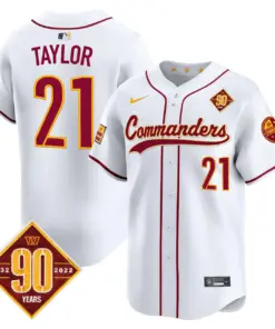 Washington Commanders Nike 90th Anniversary Patch Vapor Premier Limited Stitched Jersey - Maroon - Image 38