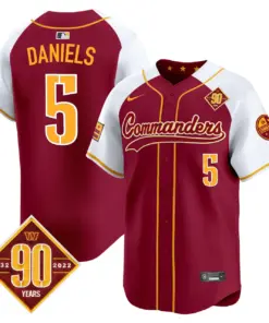 Washington Commanders Nike 90th Anniversary Patch Vapor Premier Limited Stitched Jersey - Maroon