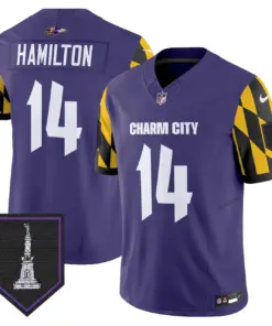 Baltimore Ravens Nike City Edition Patch Vapor Limited Stitched Jersey - Purple - Image 4