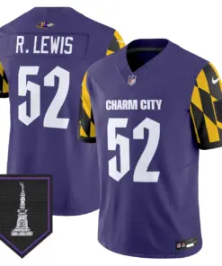 Baltimore Ravens Nike City Edition Patch Vapor Limited Stitched Jersey - Purple - Image 6