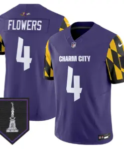 Baltimore Ravens Nike City Edition Patch Vapor Limited Stitched Jersey - Purple - Image 7