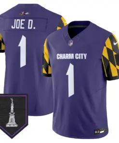 Baltimore Ravens Nike City Edition Patch Vapor Limited Stitched Jersey - Purple - Image 9