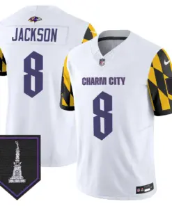 Baltimore Ravens Nike City Edition Patch Vapor Limited Stitched Jersey - Purple - Image 11