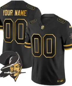 Alternative view of Tampa Bay Buccaneers Nike Throwback Vapor Custom Limited Stitched Jersey - Black