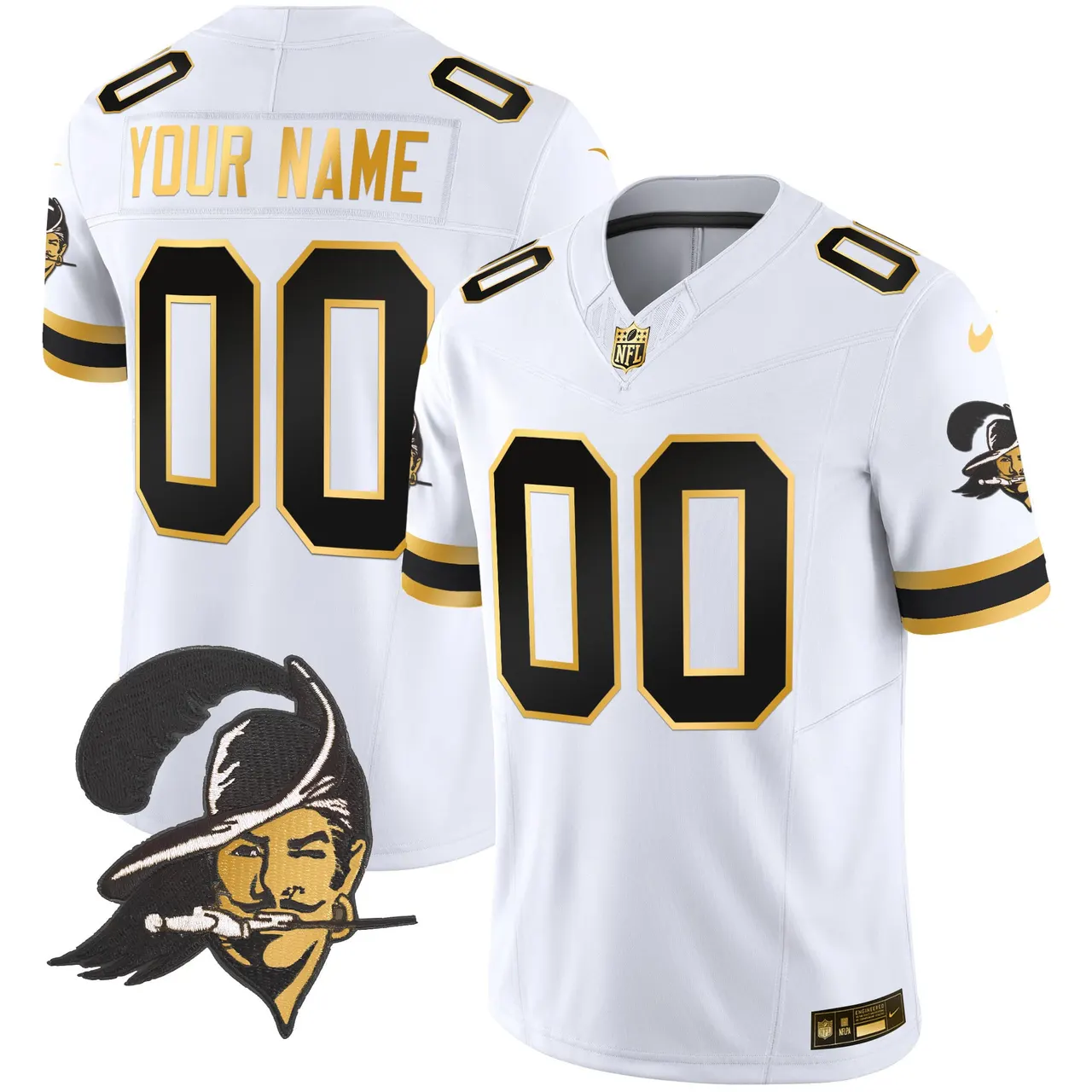 Tampa Bay Buccaneers Nike Throwback Vapor Custom Limited Stitched Jersey - Black - Image 3