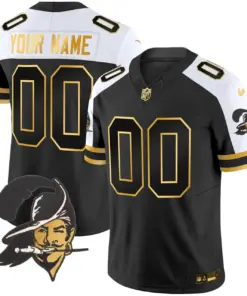 Tampa Bay Buccaneers Nike Throwback Vapor Custom Limited Stitched Jersey - Black - Image 4