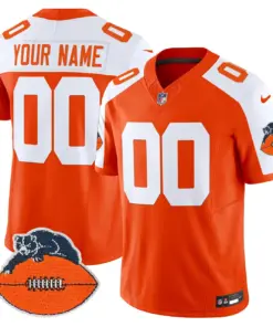 Alternative view of Chicago Bears Nike Throwback Vapor Custom Limited Stitched Jersey - Navy