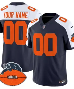 Chicago Bears Nike Throwback Vapor Custom Limited Stitched Jersey - Navy
