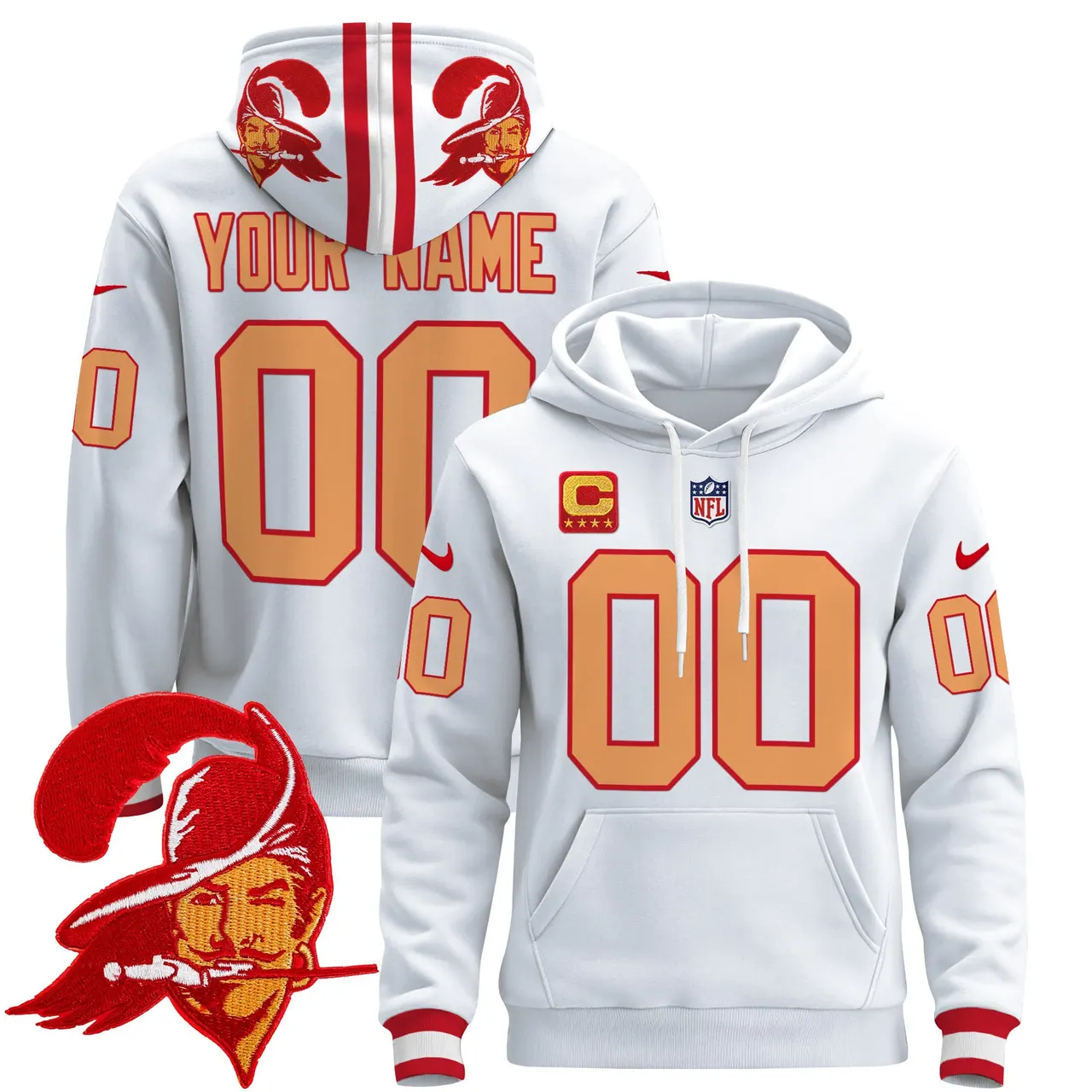 Tampa Bay Buccaneers Nike 2024 Custom Pullover Hoodie - Orange - Image 2