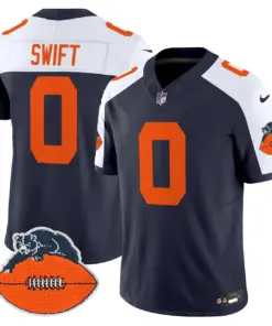 Chicago Bears Nike Throwback Vapor Limited Stitched Jersey - Navy - Image 3