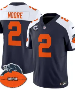 Chicago Bears Nike Throwback Vapor Limited Stitched Jersey - Navy - Image 5