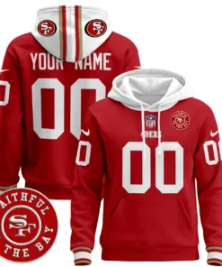 San Francisco 49ers Nike 2024 Custom Pullover Hoodie - Red