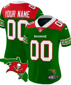 Tampa Bay Buccaneers Nike 2024 Christmas Vapor Custom Limited Stitched Jersey - Red - Image 4