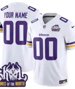 Minnesota Vikings Nike King of the North Patch Vapor Custom Limited Stitched Jersey - Purple - Image 4