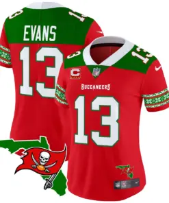 Alternative view of Tampa Bay Buccaneers Nike Women's 2024 Christmas Vapor Limited Stitched Jersey - Red