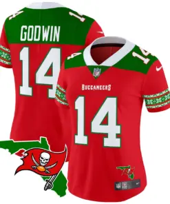 Tampa Bay Buccaneers Nike Women's 2024 Christmas Vapor Limited Stitched Jersey - Red - Image 3