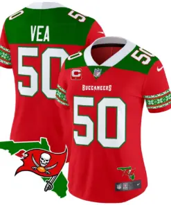 Tampa Bay Buccaneers Nike Women's 2024 Christmas Vapor Limited Stitched Jersey - Red - Image 5