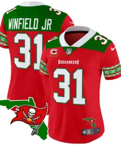 Tampa Bay Buccaneers Nike Women's 2024 Christmas Vapor Limited Stitched Jersey - Red - Image 6