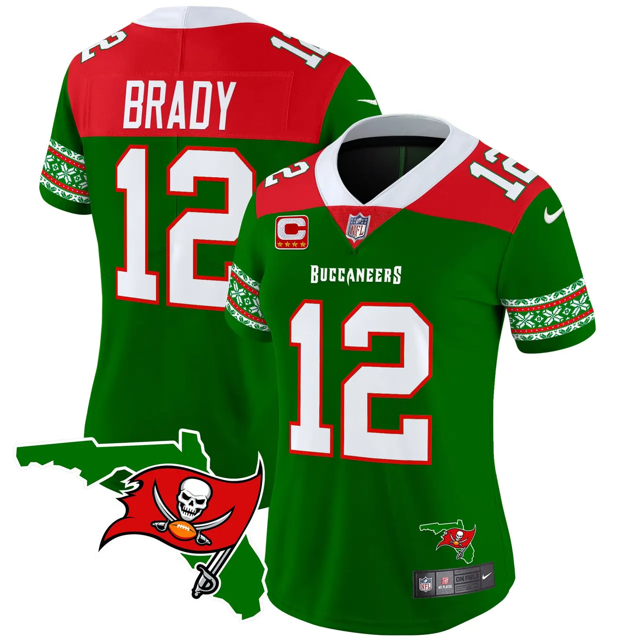 Tampa Bay Buccaneers Nike Women's 2024 Christmas Vapor Limited Stitched Jersey - Red - Image 8
