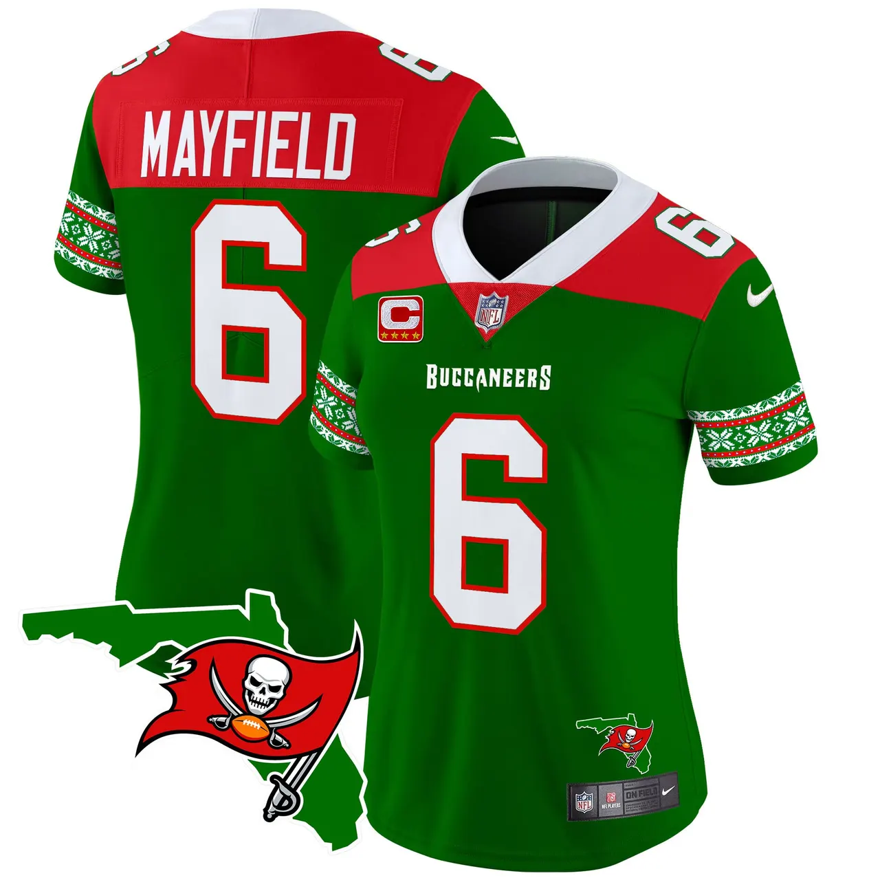 Tampa Bay Buccaneers Nike Women's 2024 Christmas Vapor Limited Stitched Jersey - Red - Image 11