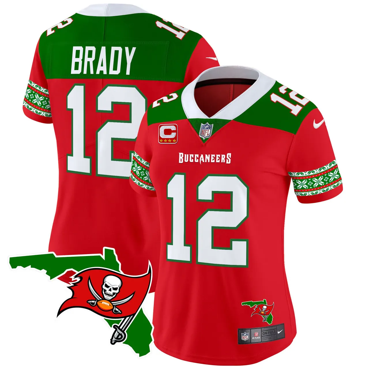 Tampa Bay Buccaneers Nike Women's 2024 Christmas Vapor Limited Stitched Jersey - Red