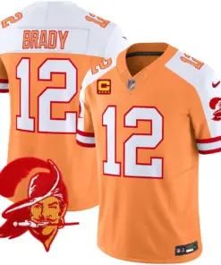 Alternative view of Tampa Bay Buccaneers Nike Throwback Vapor Limited Stitched Jersey V2 - Orange