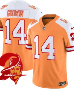 Tampa Bay Buccaneers Nike Throwback Vapor Limited Stitched Jersey V2 - Orange - Image 4