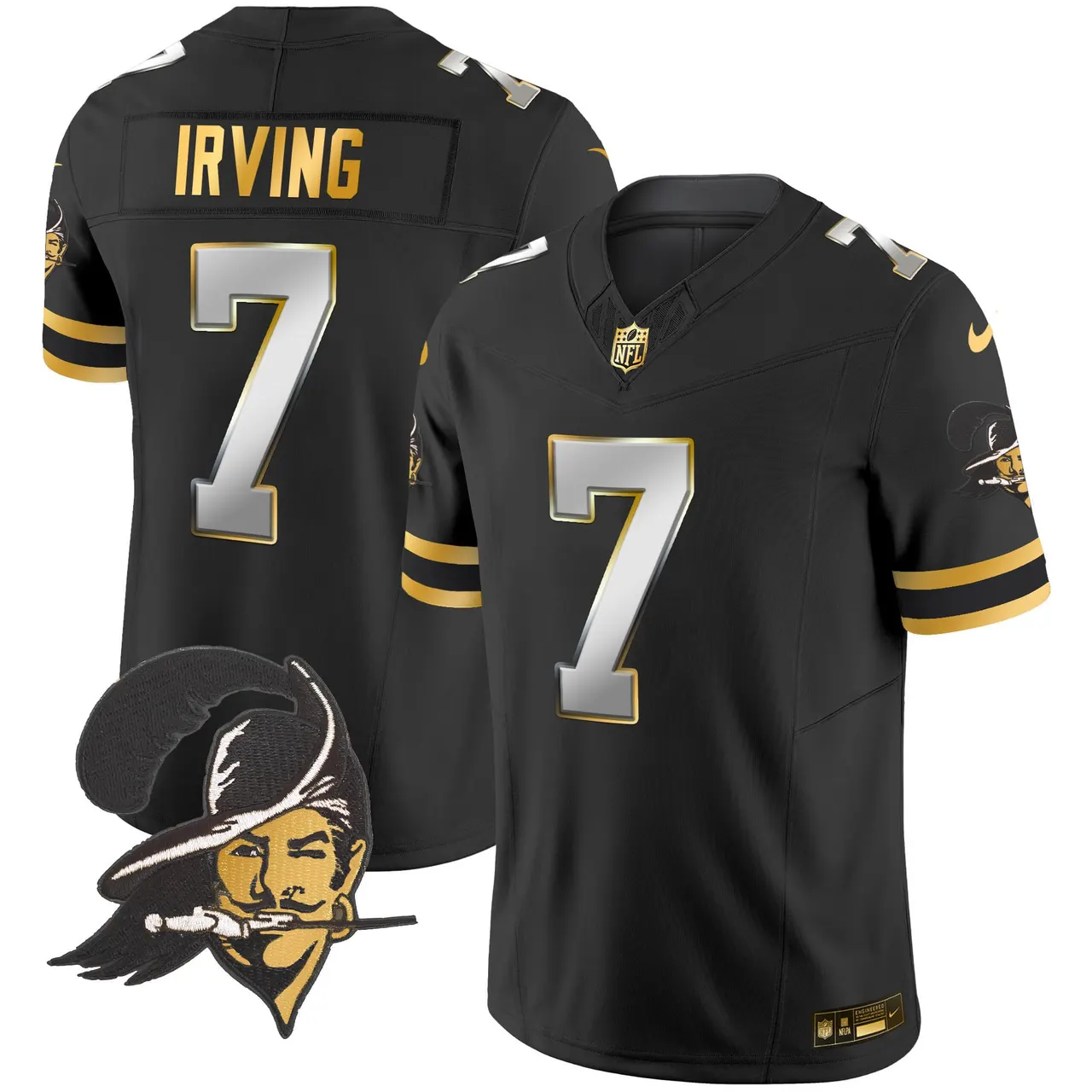Tampa Bay Buccaneers Nike Throwback Vapor Limited Stitched Jersey - Black - Image 7