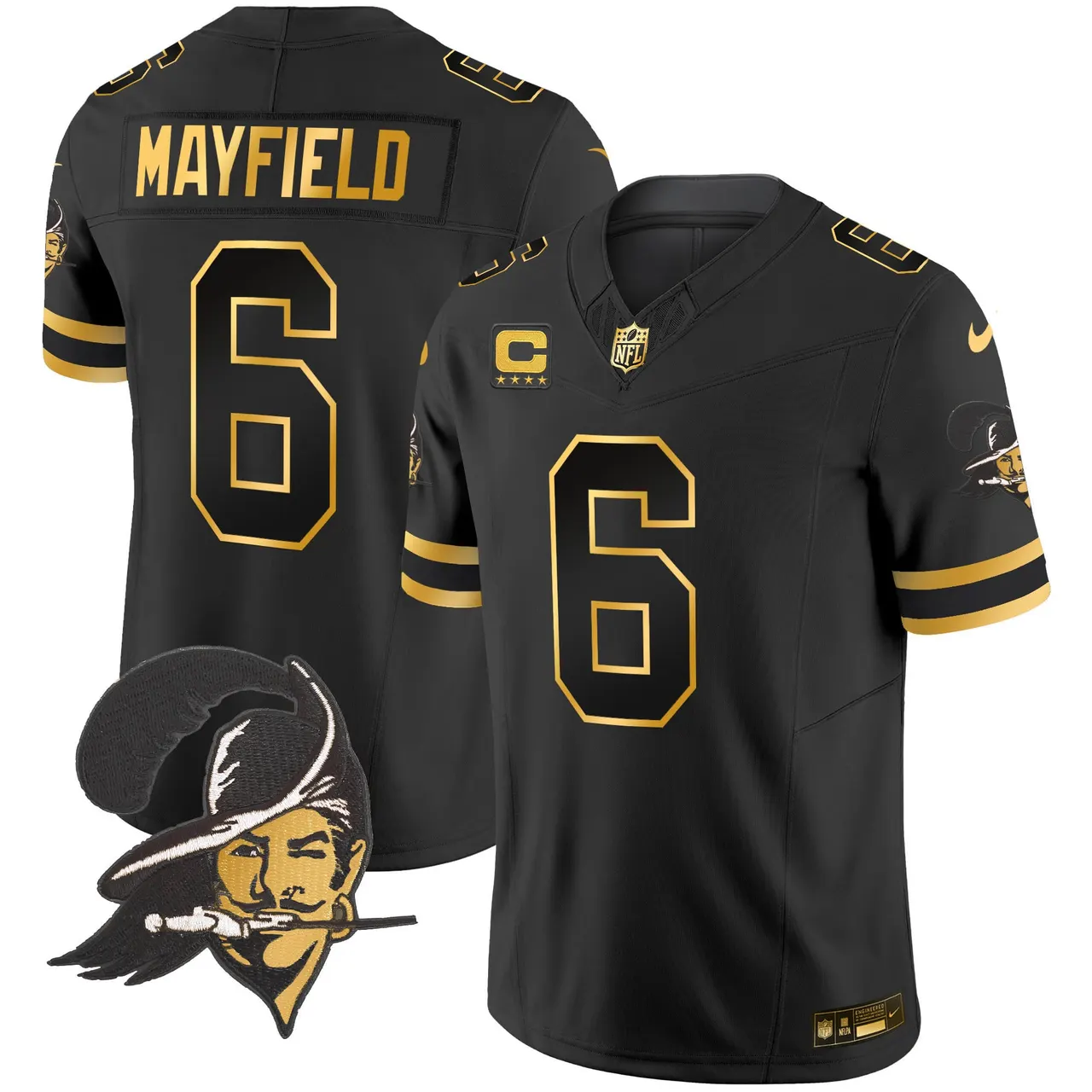 Tampa Bay Buccaneers Nike Throwback Vapor Limited Stitched Jersey - Black - Image 8